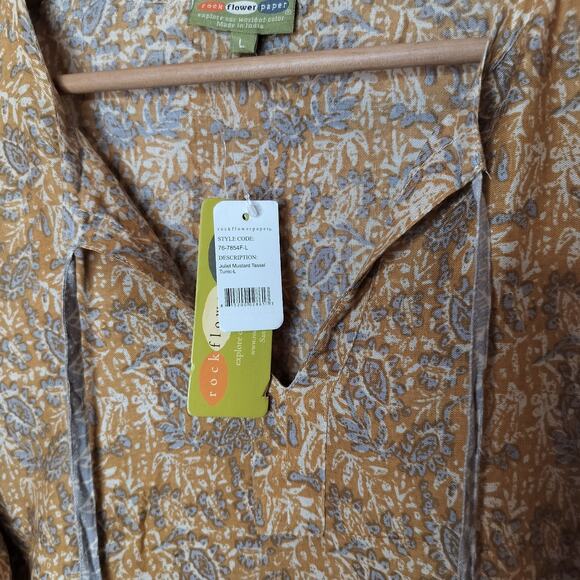 Rock Flower Paper Juliet Mustard Floral Tassel Tunic - Picture 6 of 9